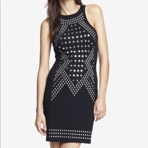 Express Black Studded Bodycon Dress